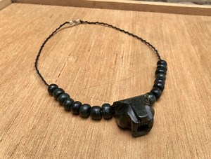 Jaguar Pendant, Mayan Style Necklace, Ancient Jade From Guatemala, With Serpentine Stone Beads and Macrame, Aztec Jewelry - Etsy