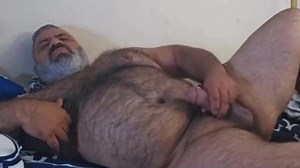 Latino daddy bear cowboy jerking off 2