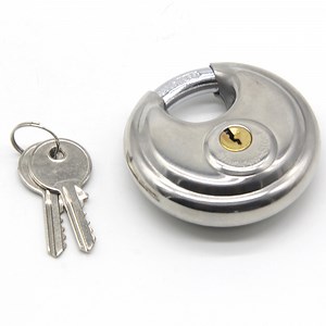 [Hot Item] Fine Processing Master Lock Stainless Steel Anti Knock Heavy Duty Hardened Solid Steel Disc Padlock