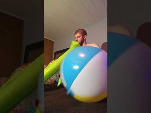 Blowing up more inflatable Beach Balls/ and pool float!! ASMR/Sounds/Relaxing!!