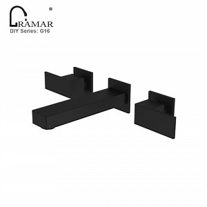 [Hot Item] Modern Three Hole Wall Mount Faucet for Bathroom