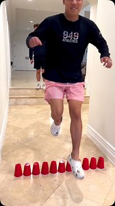 How Many Cups Can You Jump Challenge | Jojo Sim