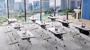 Conference Table, Office Conference Room Tables Modern Large Folding Flip-Top Mobile Table on Wheels for Corporations,seminar Rooms Space-Saving (55.1in*G 12pcs)