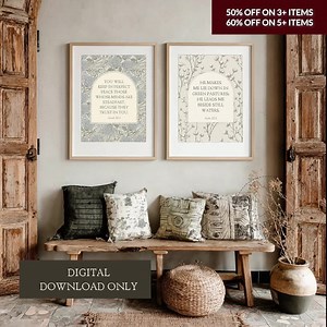 Floral Bible Verse Prints: Christian Gallery Wall Art (digital Download Set of 3 - Etsy