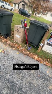 7.9K views · 4.1K reactions | Fixing the Dyson V8 - $40 Amazon fix for the win! ✨ #free #FreeFurniture #Upcycling #Upcycle #trash #garbage #freefinds #freefurniturefinds #curb #curbalert #curbfinds #trash #dyson #TN | Caroline Ecker-Jason | Facebook