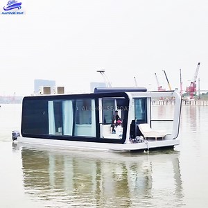 [Hot Item] Floating Boat Prefab Hotel House on Water Floating Houseboat