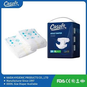 [Hot Item] Wholesale Ultra Thick China Sap Soft Adult Diapers with Optional Adhesive PP Sticker
