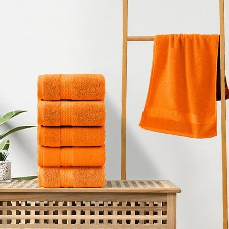 Cagogo Summer Savings Clearance Under $5 5 Pieces Premium Hand Towels for Bathroom Face Towels Set of 5 Cotton Quick Dry Soft for Bathroom, Spa, Travel - Walmart.ca