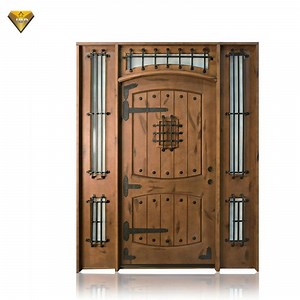 [Hot Item] High Quality American Design Nature Mahogany Solid Wood Front Entry Door