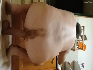 Old gay scat lover got his huge dildo covered with poop