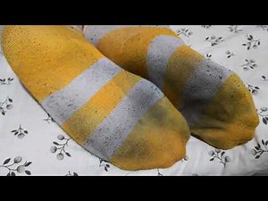 2 weeks worn dirty striped stocking for your Halloween