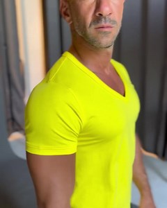 1.7K views · 25 reactions | Get a sharp look with our Long Vneck straight hem tshirt. Made with soft Slub cotton, this slim fit T-shirt is sure to compliment your body gains. Vneck never goes out of fashion. (Gain more style points with this trendy tee!) | MAG's | Facebook