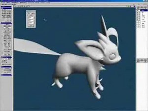 Pokemon Maiking of Leafeon and Glaceon 3D リーフィアとグレイシアを３Ｄで作成