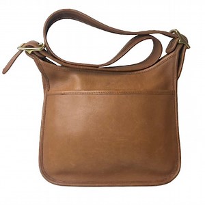 Vintage COACH Legacy Zip Camel Glove-Tanned Leather Shoulder Bag USA 9966