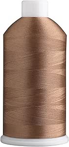 Super B Polyester Embroidery Thread, 40wt Large Spool 5000m, Embroidery Thread for Commercial & Domestic Machine, 175 Popular Colors Machine Embroidery Thread, 100% Polyester - Hot Cacao Brown 412