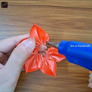 9K views · 110 reactions | Hello dear, DIY Ribbon Flower Making for Beginners | Ribbon Craft. Learn, how to make beautiful flower using ribbon with some easy tricks. | Art of Handicraft | Facebook