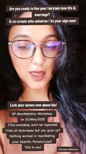 Manifest Your Specific Person: Workshop on 22/May/2025