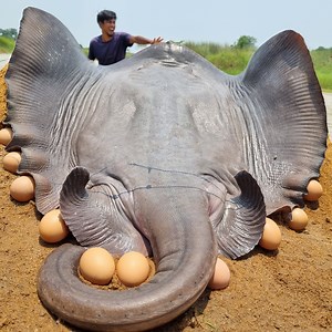 3.4M views · 9.1K reactions | Amazing Big Monster Stingray Fish Catching Form River Dry Place Deep Underground Hole By Hand #fish #video | Discovery Site | Facebook