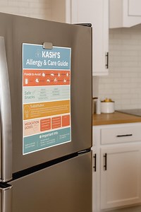 Child Allergy Card 8.5x11in | Printable Babysitter Info Sheet | Editable Canva Template | Emergency Contact Form for Parents & Grandparents - Etsy Canada