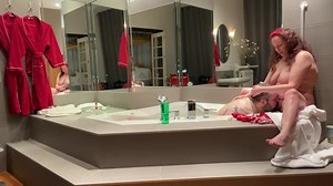 Wonderful weekend with my voluptuous vixen in a luxury hotel suite, #3: hot tub fun