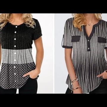 supper gorgeous and stylish office wear women printed cotton and chiffon dress shirt blouse designs