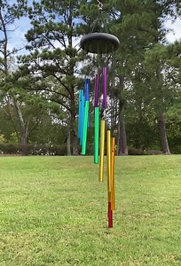 Rainbow Metal Wind Chimes: Handmade 28" Garden Decor - Etsy