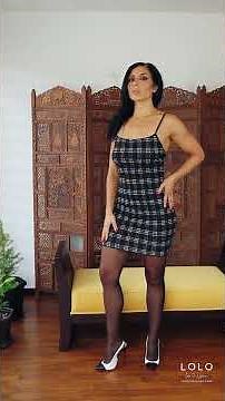Cocktail-Ready Confidence in Sheer Tights & Heels 👠