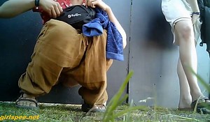 voyeur girls peeing compilation at outdoor music festival
