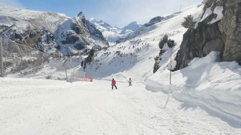 Couple Skiers Ski Zermatt Ski Resort Stock Footage Video (100% Royalty-free) 3754256513 | Shutterstock