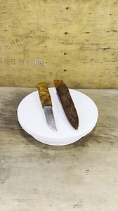 Norwegian Knife Finn Valle Signed | Burled Birch Handle | Hand Carved Acanthus Leather Sheath | 1970s Nordic Folk Art Collectible - Etsy