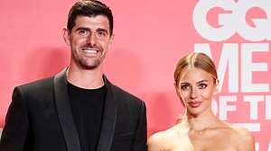 Courtois' model wife Mishel steals show in revealing dress at GQ award ceremony