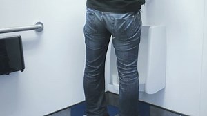 Man Using Urinal Public Restroom Bathroom Stock Footage Video (100% Royalty-free) 18178087 | Shutterstock