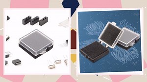 Healifty Anti-Static Chip Case Electronic Component Organizer Box with Transparent Lid and Black Base Compact 1.37X1.37X0.59In Storage for Electronics Parts