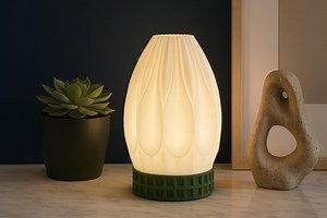 Squares 3D Print Lamp Base - Twist-to-lock Modern Table Lamp (digital Download) - Etsy