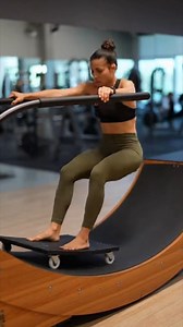 Workout gear with skateboard ramp vibes A woman uses a unique workout ramp reminiscent of a skateboard ramp #newyearsworkout #newyearsresolution #newyearnewgoals #backtothegym | Mike's Mayhem