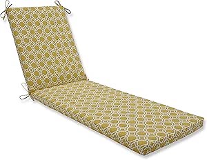 Pillow Perfect Outdoor/Indoor Rossmere Sunshine Chaise Lounge Cushion, 80" x 23", Yellow