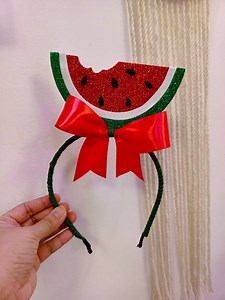 Fruit Headband for Nutrition Month 🍍🍎🍓🍇 #NutritionMonth2025 #nutrition #diy #diyideas #watermelon #July #headdress | DIY IDEAS