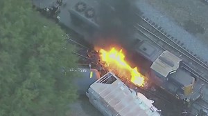 Train derails in northwest Atlanta, burns off 1,200 gallons of fuel: Fire officials