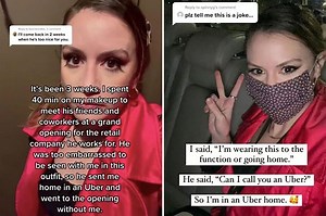 A woman was left in tears after her date sent her home in an Uber because he didn't like her outfit - after she spent 40 minutes perfecting the look