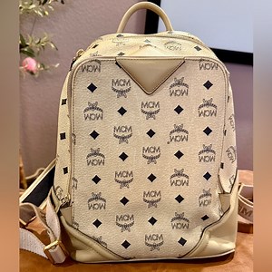 MCM Stark Mini Backpack – Beige Visetos - Good condition