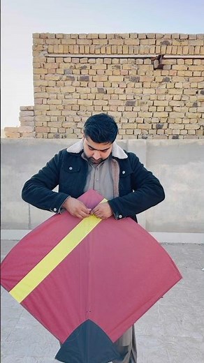 Flying beautiful design red color kite 🪁 #kiteground #kiteflying #kite