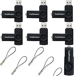 lcwamy 8GB USB Flash Drive 15 Pack Bulk USB Flash Drives USB2.0 Flash Drive Bulk 8GB Thumb Drive 15 Pack USB Drive Bulk CupShadow USB (Black)