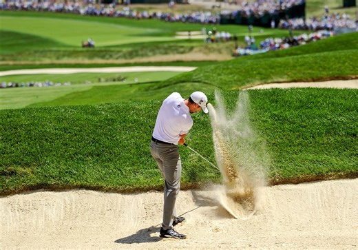 18 holes in 18 days: Hole 1 at Oakmont Country Club is a brutal opener