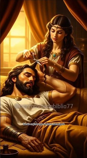 Sansão e Dalila: A Traição Que Derrubou o Homem Mais Forte da Bíblia! biblia #história #curta #fé