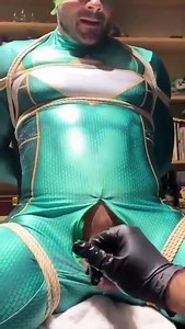 Superhero gets his cock tortured