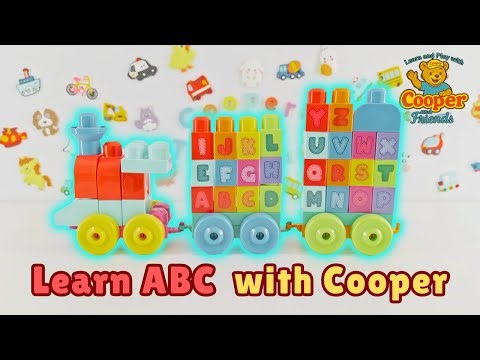 Learn ABCs with MEGA BLOKS Alphabet Train | Toy Learning Video for Toddlers