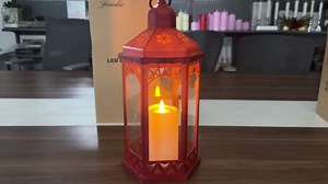 Candle Lanterns Outdoor, Lanterns Decorative Indoor for Porch with Flickering LED Candles, Hexagonal Battery Operated Lighting with Hanging Hook, Perfect for Party Decor