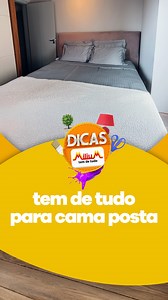 6.1K views · 166 reactions | Uma cama bem arrumada muda totalmente o clima do quarto e deixa o dia a dia muito mais gostoso. No vídeo de hoje do quadro Dicas Milium mostramos como montar uma cama posta simples e cheia de aconchego para a sua casa. Assista e depois passe na Milium mais próxima ou acesse o site para garantir tudo o que precisa.  #DicasMilium #temdetudo #Milium #CamaPosta #Decor | Milium | Facebook