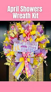 43 reactions · 3 comments | April is just around the corner, and you know what that means!! ☔️ Shop this April Showers wreath kit in sweet colors of yellow, lavender, and pink at The Wreath Shop, along with some extra wildflower bushes and butterflies to finish it off! #decomeshwreath #springwreath #aprilshowers #mayflowers #wreathmaking #crafting #diywreath #springdecor | The Wreath Shop | Facebook