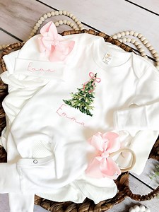 Newborn Baby Girl First Christmas Outfit for Baby Girl Christmas Outfit Newborn Girl Christmas Baby Outfit 1st Christmas Baby Outfit - Etsy